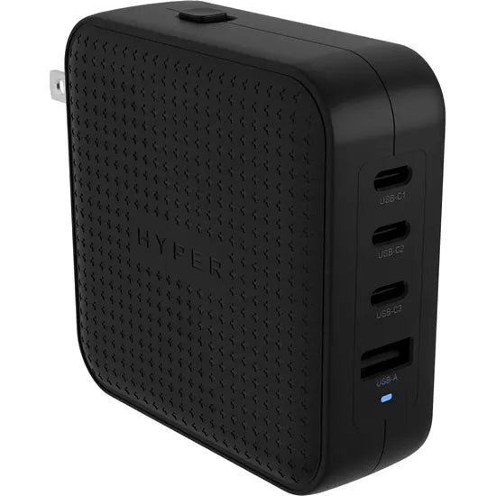 CARGADOR PARED HYPERJUICE 100W USB-C GAN TRAVEL CHARGER WITH 4 PORTS BLACK HJ1002BKWWGL Product