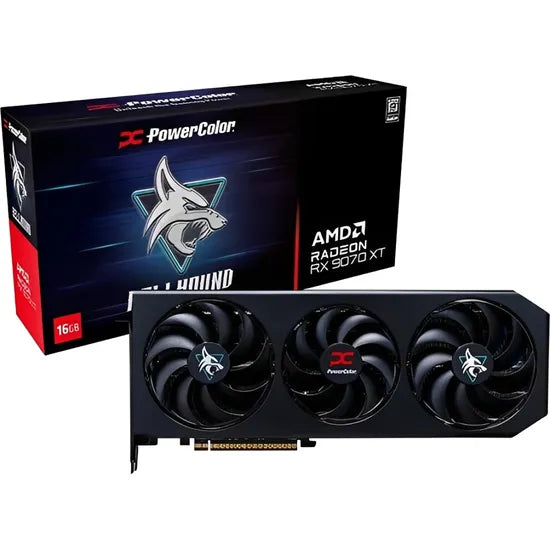 PLACA DE VIDEO POWERCOLOR RX9070 XT HELLHOUND 16GB/GDDR6/3010MHZ/3FAN Product