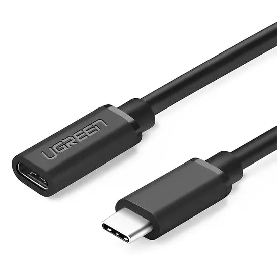 CABLE EXTENSION UGREEN USB-C MACHO-HEMBRA BLACK (40574) 1 AÑO GTA