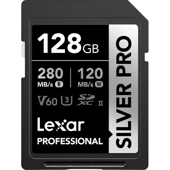 MEMORIA RAM SD 128GB LEXAR PROFESSIONAL SILVER PRO 280-120MB/S C10 (LSDSIPR128G-BNNNG)