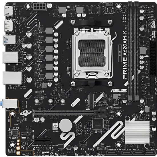 PLACA MADRE ASUS AM5 PRIME A620AM-K HDMI/DP/USB3.2/M.2./DDR5/MATX Product