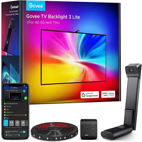 LED RGB P/TV GOVEE TV BACKLIGHT 3 LITE H6097 40""-50""/FISHEYE CAM/2.4M/30LEDS-M/WIFI/BT Product