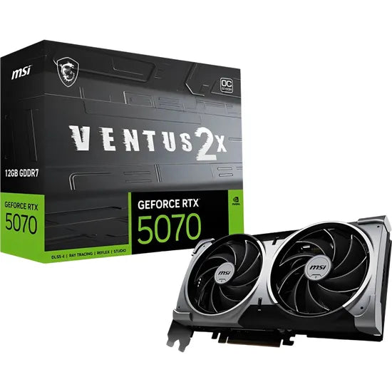 PLACA DE VIDEO MSI RTX5070 VENTUS 2X OC 12GB/GDDR/22542MHZ/2FAN 912-V532-009