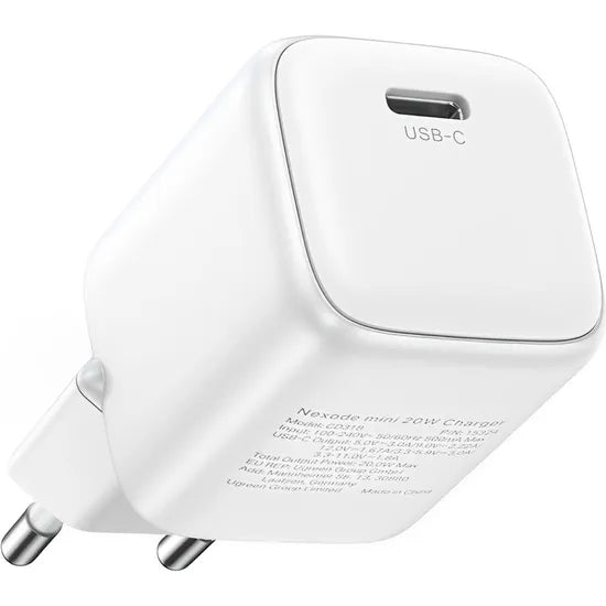 CARGADOR PARED UGREEN NEXODE 20W USB-C PD GAN WHITE (15324)
