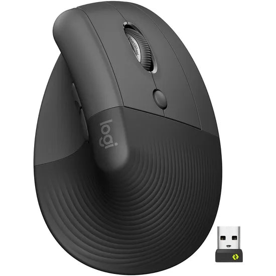 MOUSE WIRELESS BT+2.4G LOGITECH VERTICAL LIFT GRAPHITE 910-006466