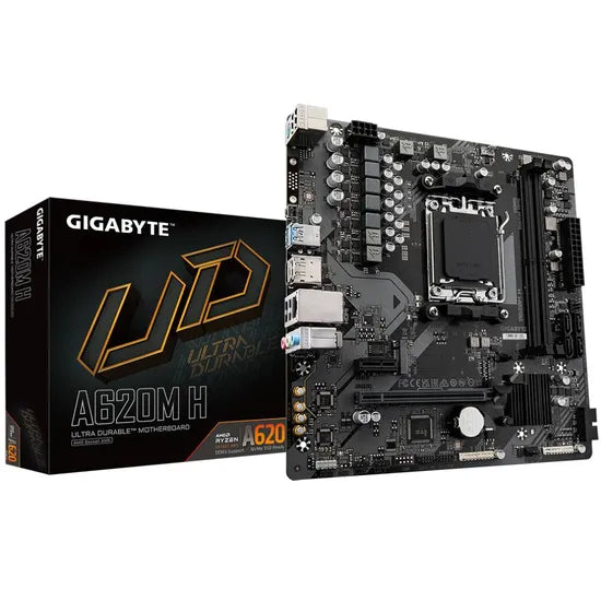 PLACA MADRE GIGABYTE AM5 A620M H V/S/R/HDMI/DP/M.2/DDR5/LAN/USB3.2/MATX