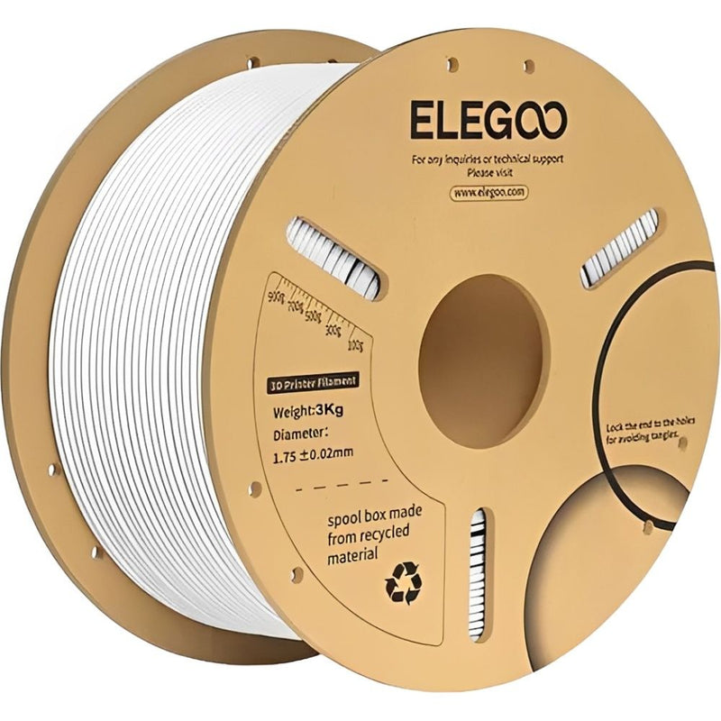 FILAMENTO P/IMPRESORA 3D ELEGOO PLA+ WHITE 3KG/1.75MM