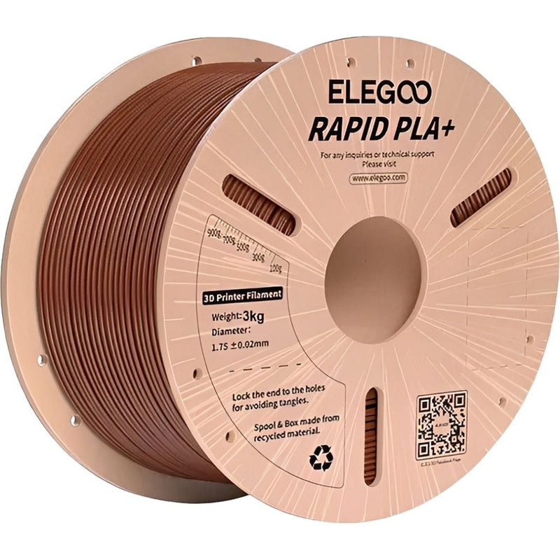FILAMENTO P/IMPRESORA 3D ELEGOO RAPID PLA+ BROWN 3KG/1.75MM
