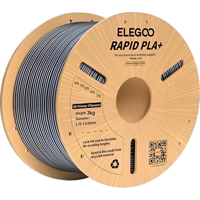 FILAMENTO P/IMPRESORA 3D ELEGOO RAPID PLA+ SILVER 3KG/1.75MM