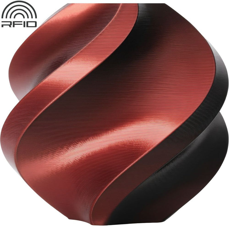 FILAMENTO P/IMPRESORA 3D BAMBU LAB PLA-SILK/VELVET ECLIPSE (BLACK-RED)/1KG/1.75MM