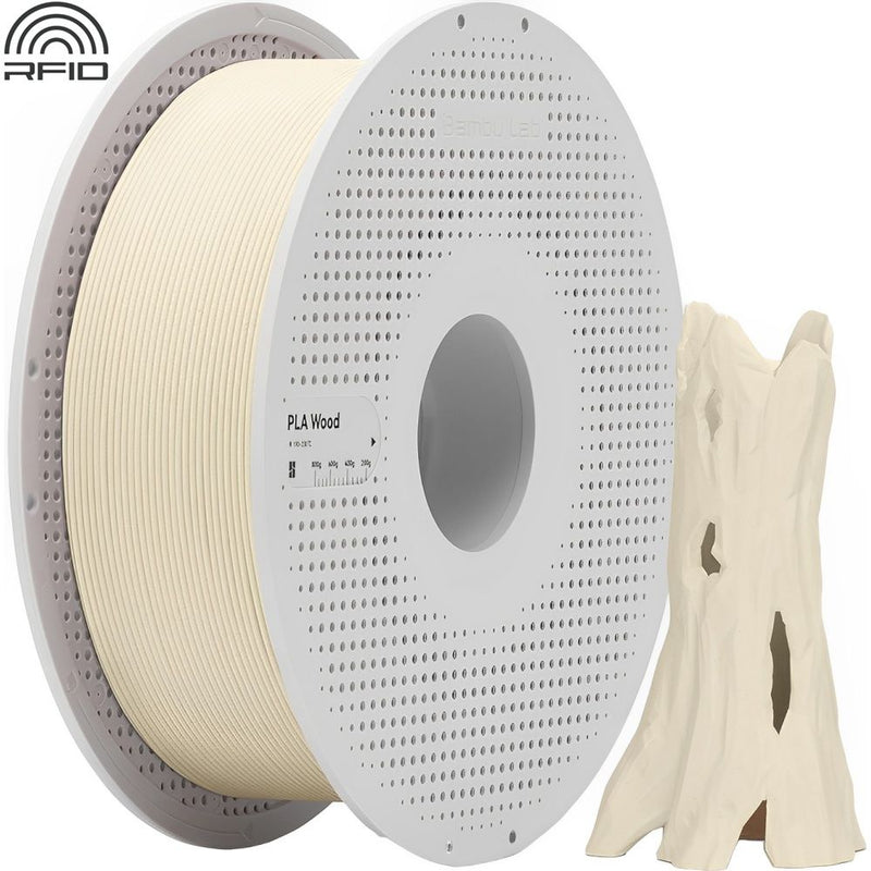 FILAMENTO P/IMPRESORA 3D BAMBU LAB PLA-WOOD/WHITE OAK/1KG/1.75MM