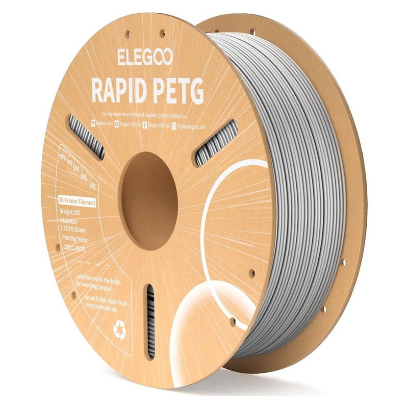 FILAMENTO P/IMPRESORA 3D ELEGOO RAPID PETG SILVER 1KG/1.75MM