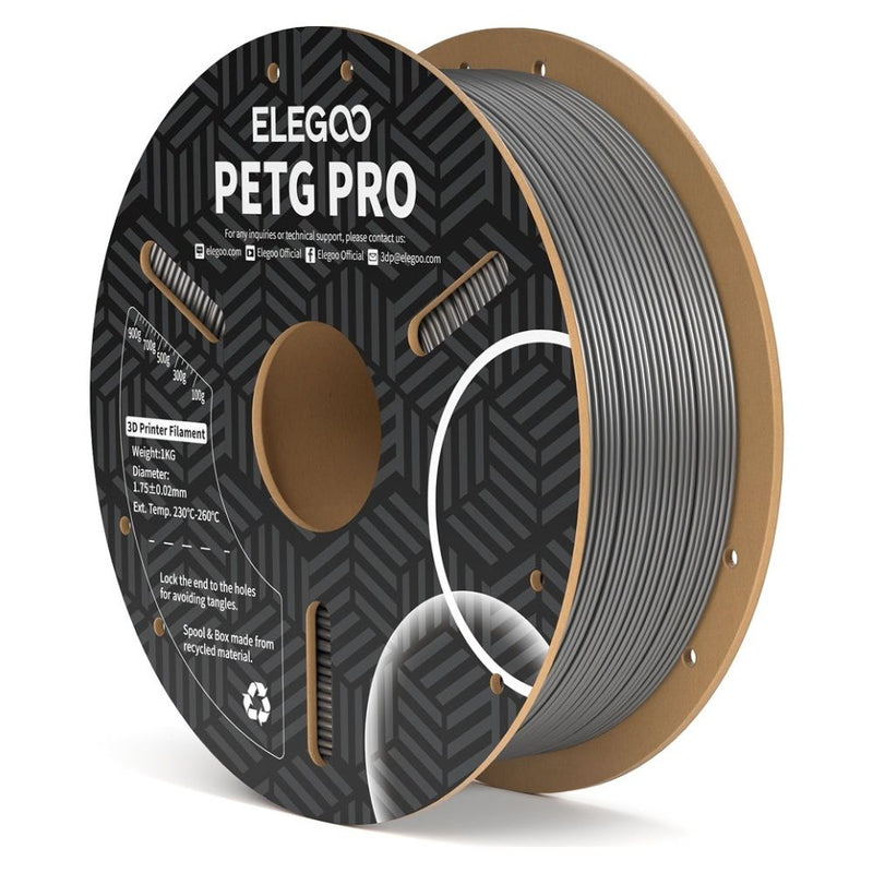 FILAMENTO P/IMPRESORA 3D ELEGOO PETG PRO SILVER 1KG/1.75MM