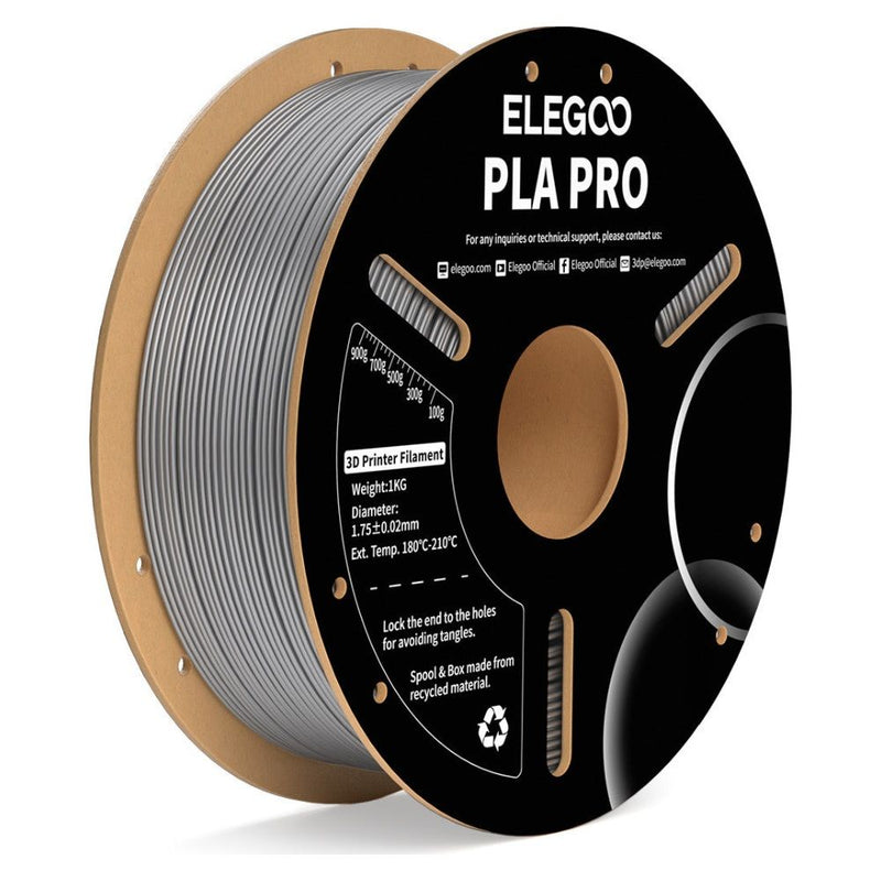 FILAMENTO P/IMPRESORA 3D ELEGOO PLA PRO SILVER 1KG/1.75MM