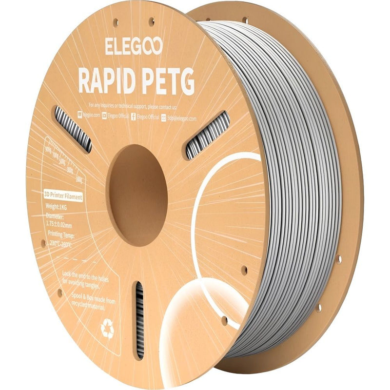 FILAMENTO P/IMPRESORA 3D ELEGOO RAPID PETG GREY 1KG/1.75MM 151889