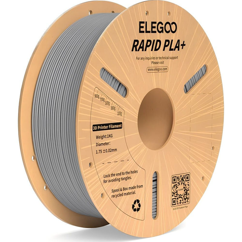 FILAMENTO P/IMPRESORA 3D ELEGOO RAPID PLA+ GREY 1KG/1.75MM 145345