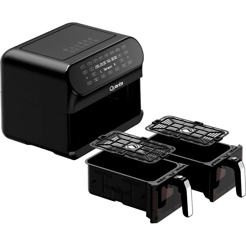 FREIDORA ELECTRICA QUANTA QTAFS80 DUESUPREME 2400W/220V/8L/NEGRO PLATA 126035