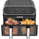 FREIDORA ELECTRICA QUANTA QTAFS80 DUESUPREME 2400W/220V/8L/NEGRO PLATA 126035