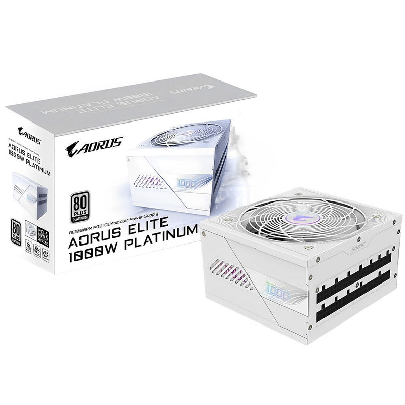FUENTE GIGABYTE 1000W GP-AE1000PM PG5 ICE 80 PLUS PLATINUM FULL MODULAR WHITE 3GTA.BR-PY 130982