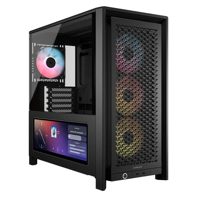 GABINETE CORSAIR FRAME 4000D LCD RS ARGB MID TOWER 4FAN BLACK CC-9011326-WW