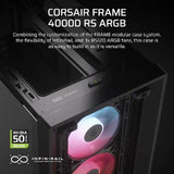 GABINETE CORSAIR 4000D AIRFLOW BLACK FRAME RS ARGB CC-9011296-WW