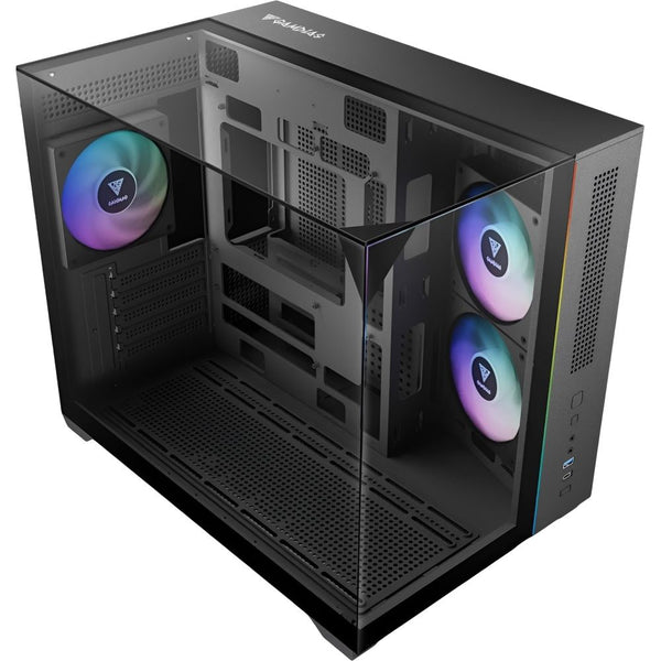 GABINETE GAMDIAS ATLAS M3M /MICRO TOWER/BLACK/3FAN ARGB 1GTA.BR