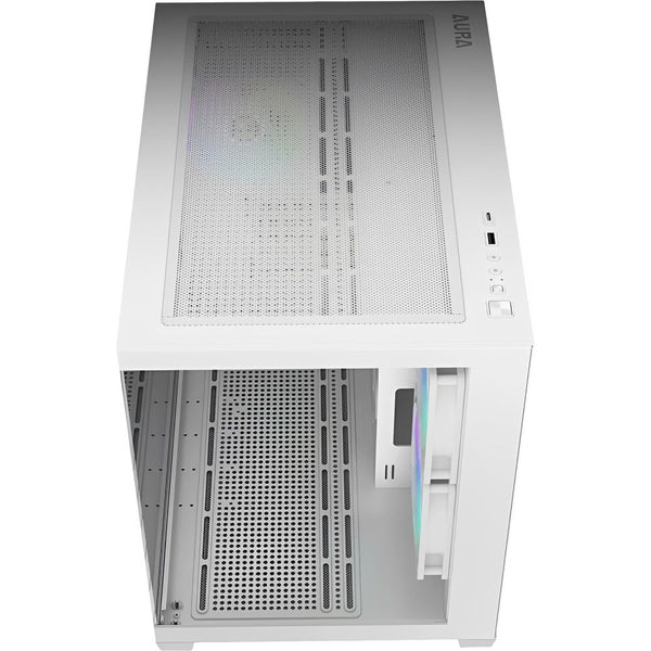 GABINETE GAMDIAS AURA GC10M V2 ARGB /MICRO TOWER/WHITE/3FAN ARGB 1GTA.BR