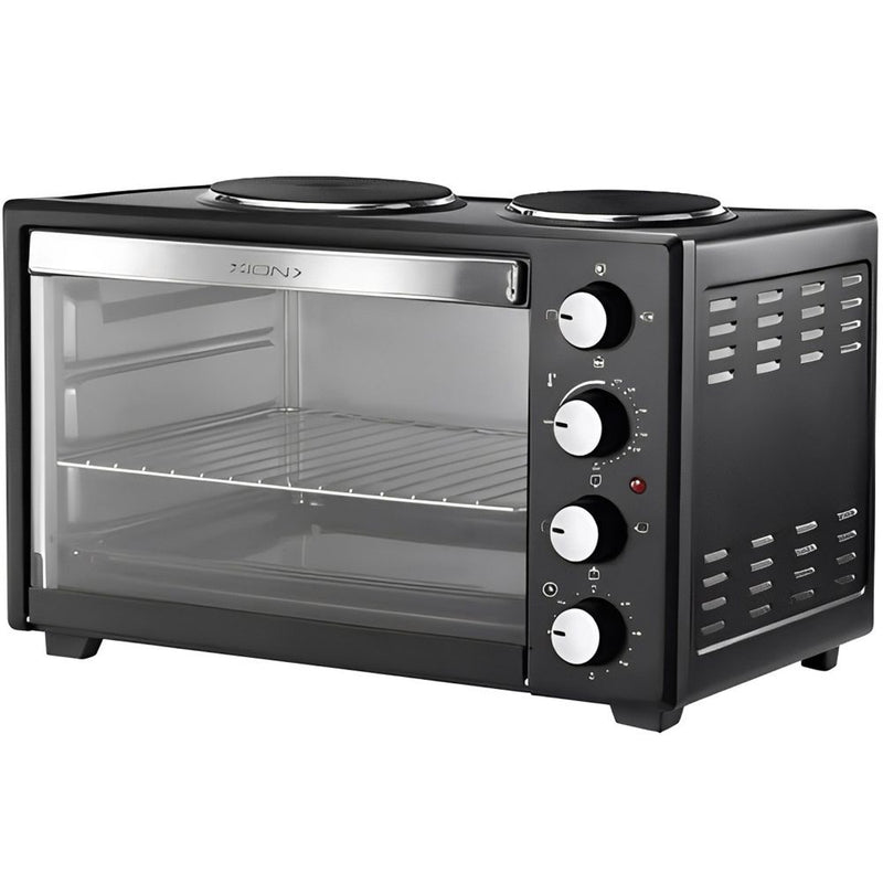 HORNO ELECTRICO XION XI-HE53 53L/3NIVELES/LUZ/2HORNALLA/BLACK/220V 123365