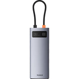 HUB USB-C 7-IN-1 BASEUS GLEAM SERIES B00030708811-01 USB-C/3USB-A/HDMI4K/SD/TF/SD SPACE GREY