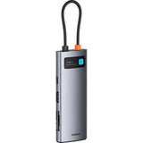 HUB USB-C 7-IN-1 BASEUS GLEAM SERIES B00030708811-01 USB-C/3USB-A/HDMI4K/SD/TF/SD SPACE GREY
