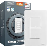 INTERRUPTOR SMART MOES ZIGBEE ZS-B-US2-N-WH-MS US/LIVE+NEUTRAL/ALEXA/GOOGLE/WHITE
