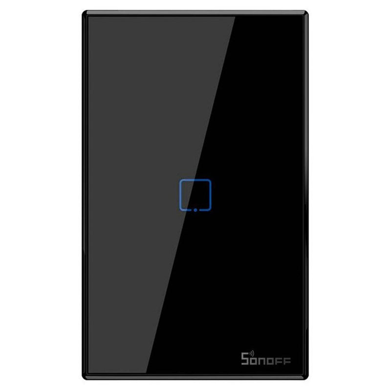 INTERRUPTOR SMART TOUCH SONOFF T3US1C 1 BOTON/RF/WIFI/ALEXA/GOOGLE/BLACK