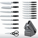 JUEGO DE CUCHILLOS NINJA NEVERDULL 17PCS K32017 BLACK