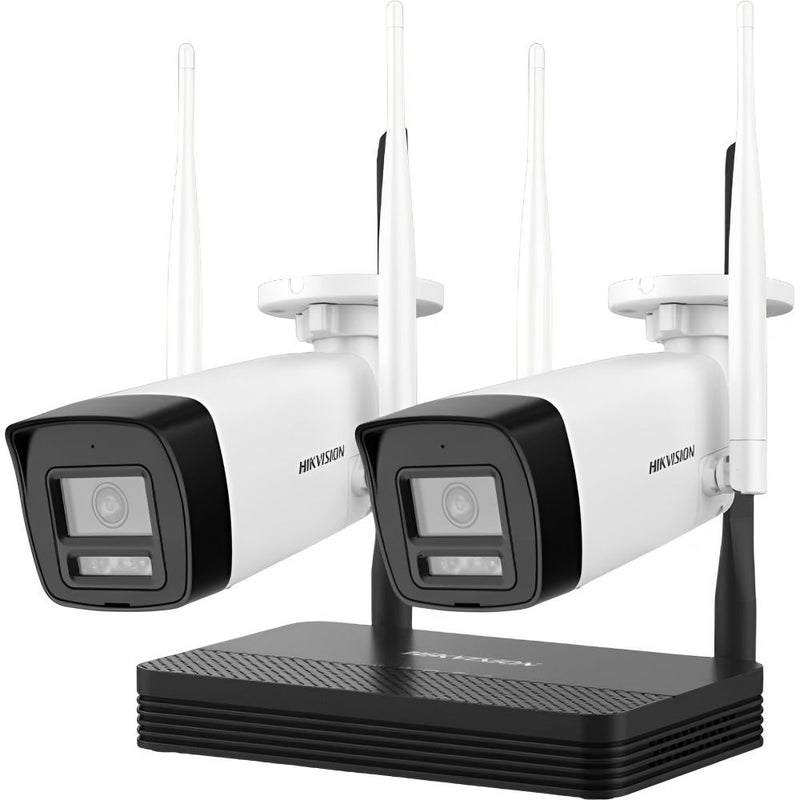 KIT CCTV HIKVISION NKS422W0H NVS NVR MICROSD 2 CAM BULLET IP WIFI 2WAY/MIC