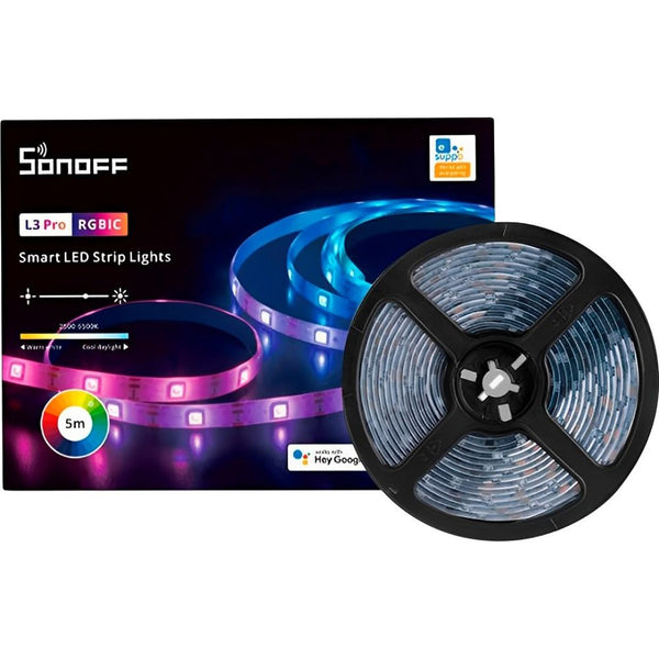 KIT CINTA LED SONOFF L3-5M PRO RGB/MUSIC MODE/WIFI/IP54/ALEXA/GOOGLE (SIN ADAP)