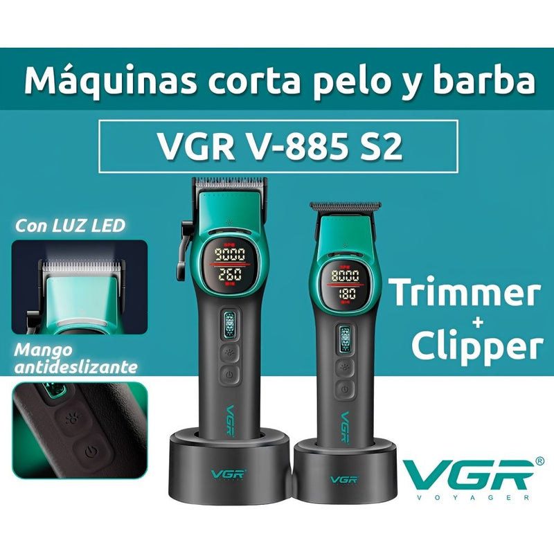 CORTA PELO VGR V-885S2 RECARGABLE GREEN 153034