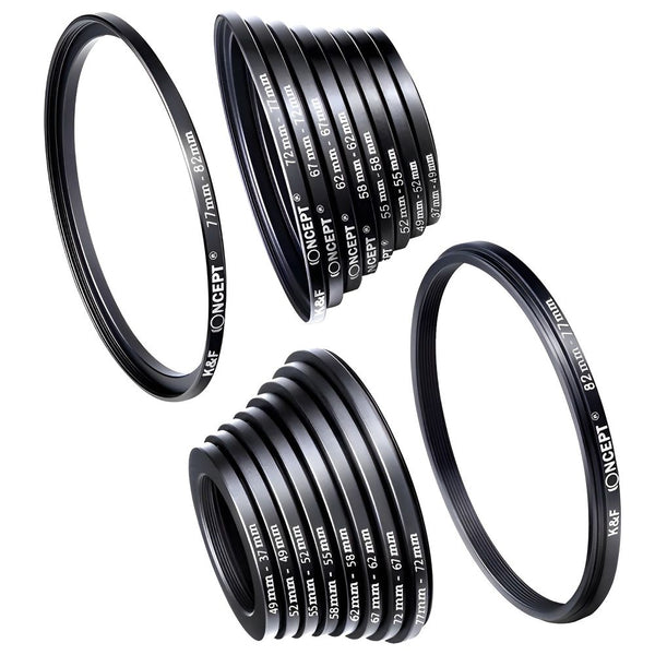 KIT DE ANILLOS ADAPTADORES K&F 18 EN 1 (SKU.0629)