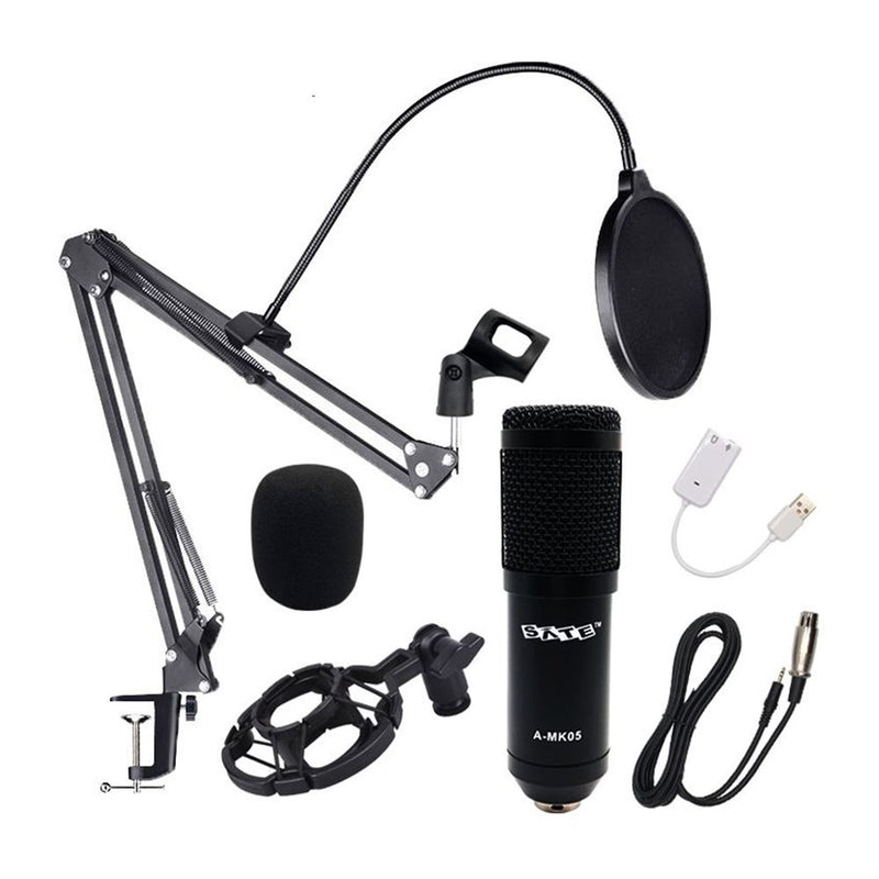 MICROFONO STREAM SATELLITE A-MK05 PROFESIONAL PODCAST USB/AUX