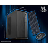 GABINETE KIT MTEK MINI TOWER MKT2802-PT 180W/ITX/CASE+FUENTE+TECLADO PT+MOUSE+1FAN/BLACK