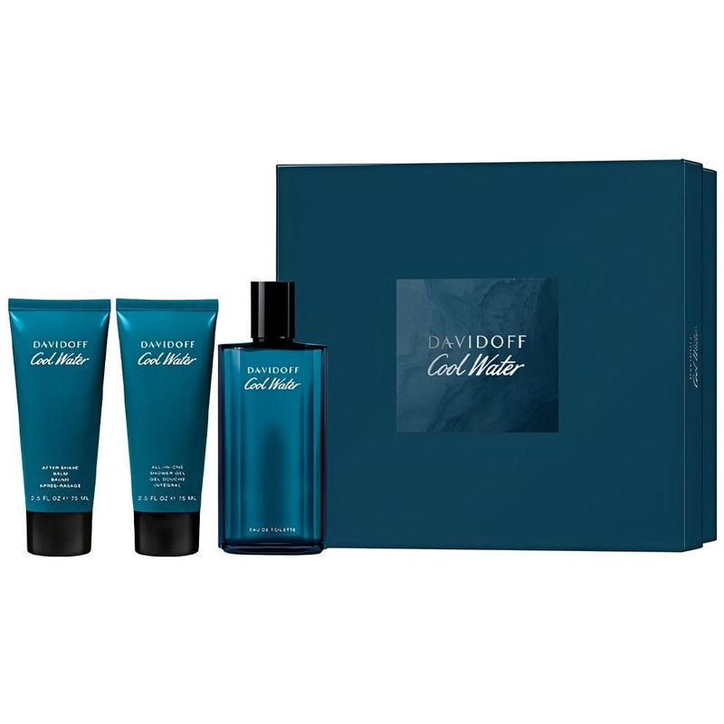 KIT PERFUME DAVIDOFF COOL WATER EDT 125ML + SG75ML + AS 75ML - MASCULINO