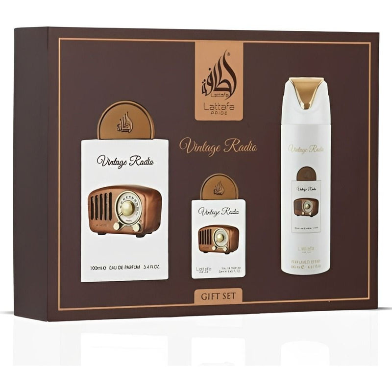KIT PERF LATTAFA PRIDE VINTAGE RADIO EDP 100ML - MASCULINO 150799
