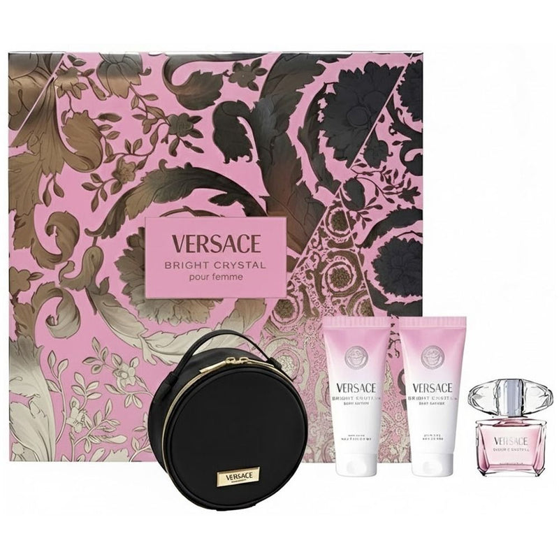 KIT PERFUME VERSACE B. CRYSTAL EDT 90ML + BL100 + BSG 100 + NEC - FEMENINO