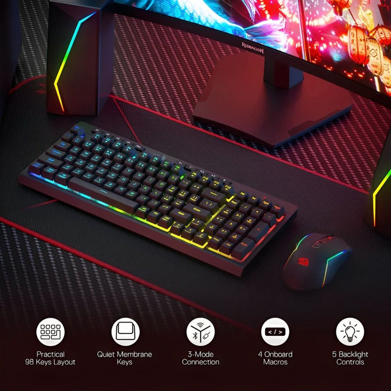 Redragon Rylo Pro S142 Teclado Inalámbrico Con Ratón 136806