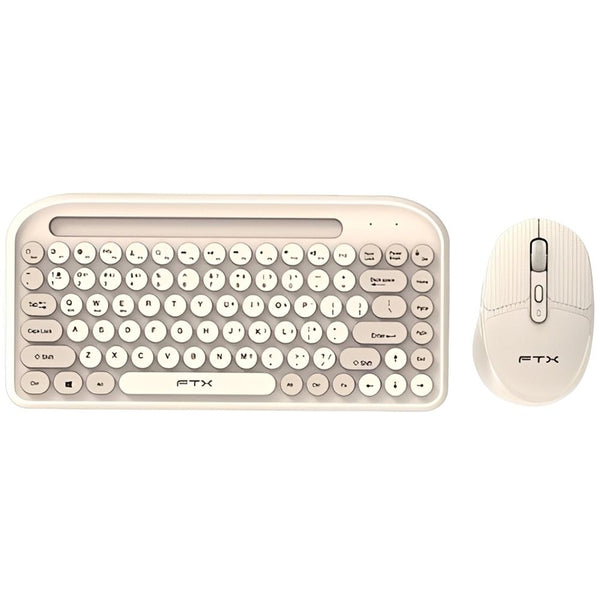 KIT TECLADO+MOUSE WIRELESS FTX FTXGK01 BT GOLD PORTUGUES