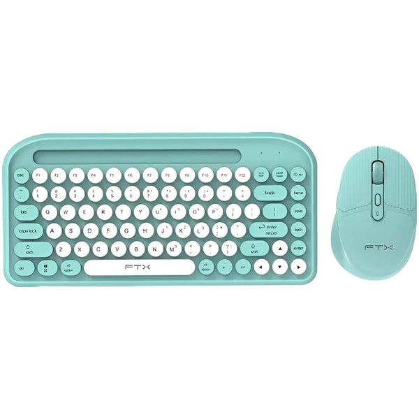 KIT TECLADO+MOUSE WIRELESS FTX FTXGK01 BT GREEN PORTUGUES