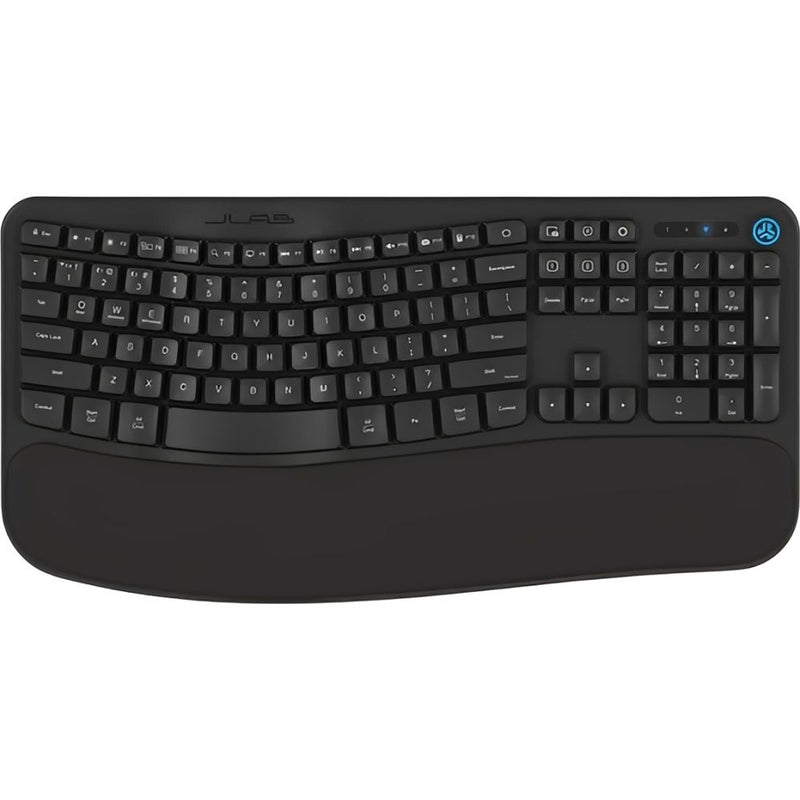 KIT TECLADO+MOUSE WIRELESS BT/2.4G JLAB FLOW ERGONOMICO/PALM REST/MEDIA KNOB/ING/BLACK