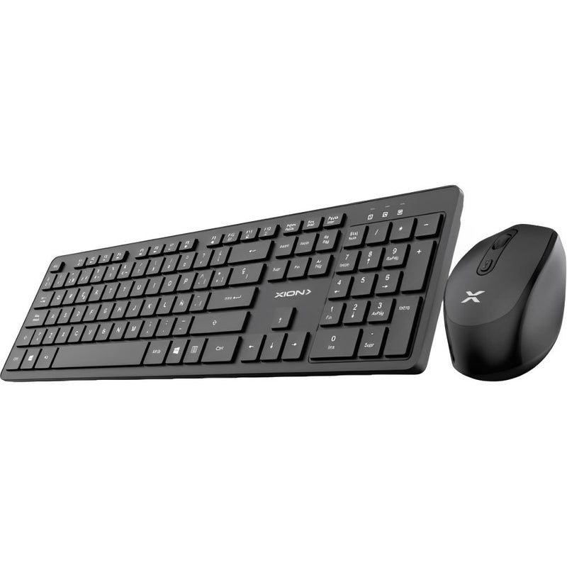 KIT TECLADO+MOUSE WIRELESS XION XI-KBCOMBOW2 BLACK ESPAÑOL