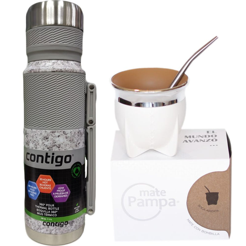 KIT TERMO CONTIGO 1.1L (GUAMPA + BOMBILLA) SLATE