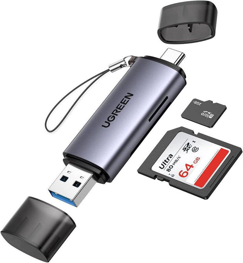 LECTOR DE MEMORIA UGREEN USB-C/USB-A SILVER (50706) 124813