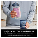 LICUADORA NINJA BC251NV PERSONAL BLENDER BLAST MAX 623ML/1000W/BLUE